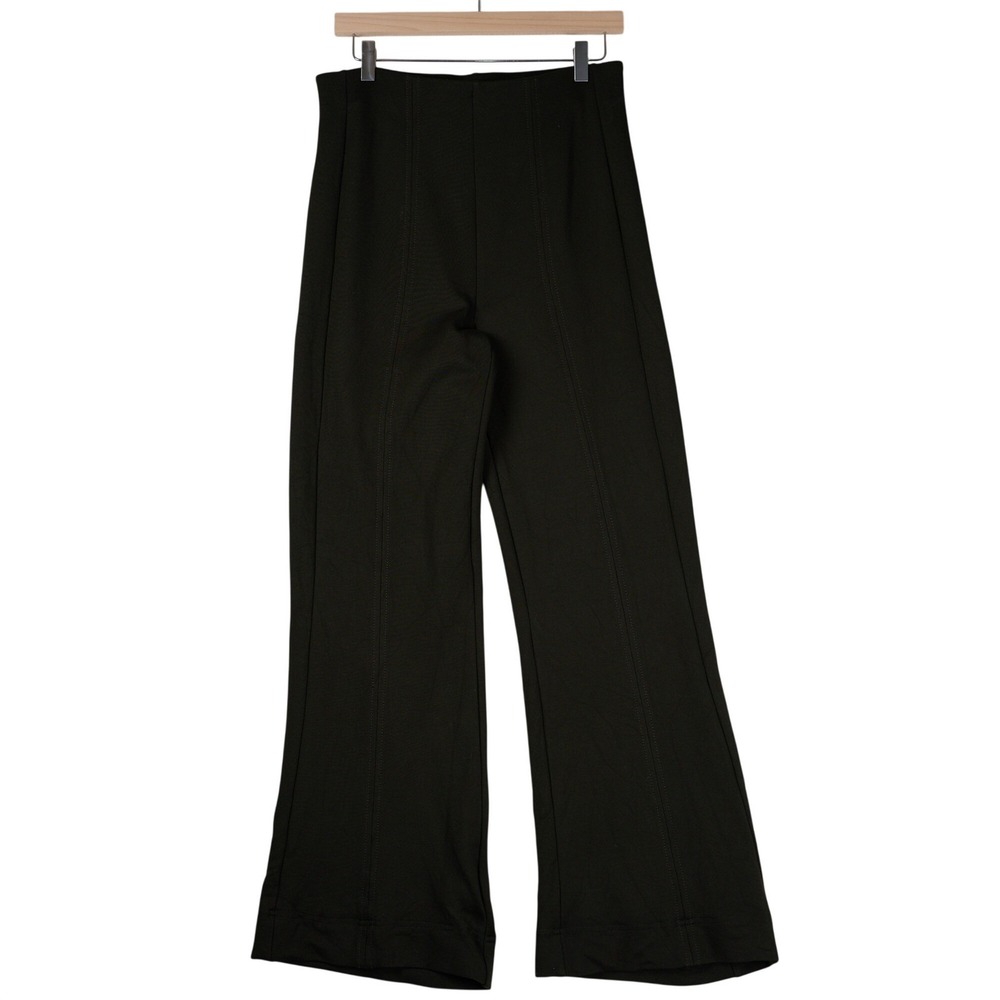 ME+EM Dark Green High Rise Wide Leg Pintuck Trousers AW23TJ715 Womens 8